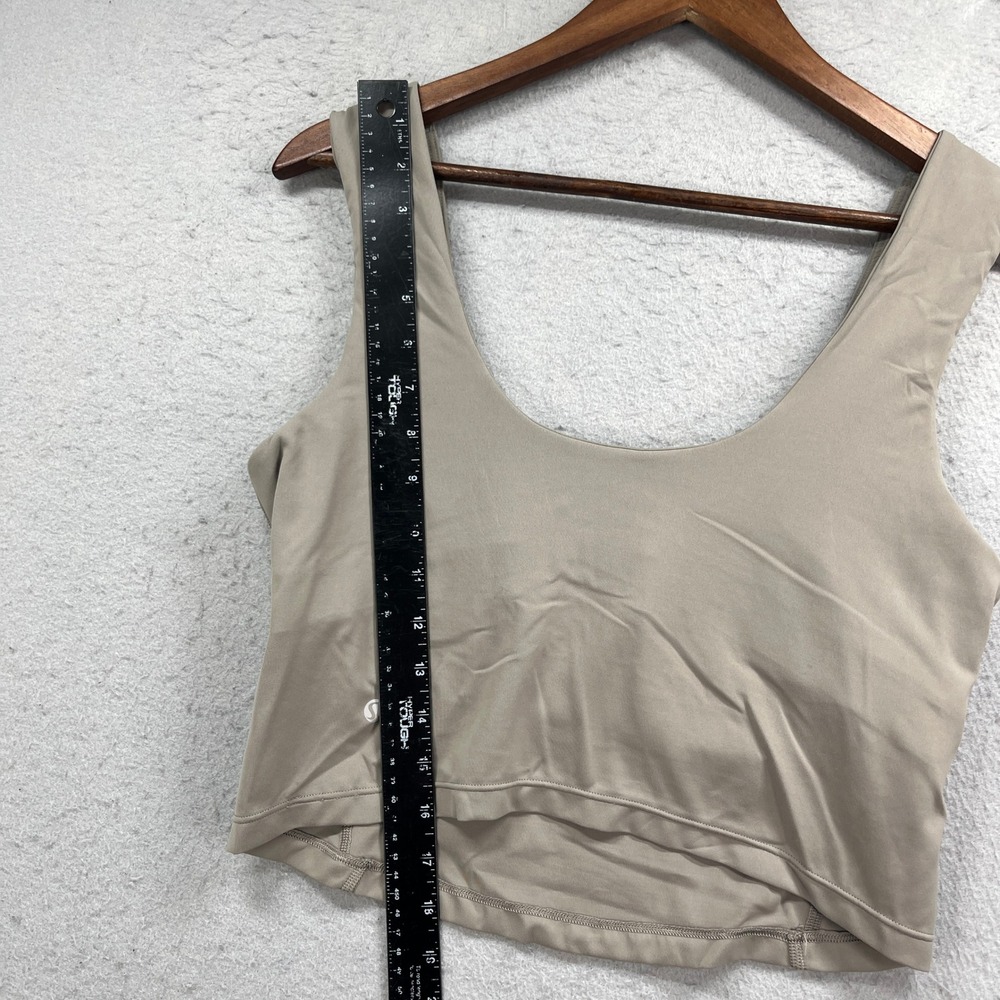 Lululemon Align Tank Top Women 12 Tan Crop Yoga Workout Athleisure Activewear - Picture 4 of 7